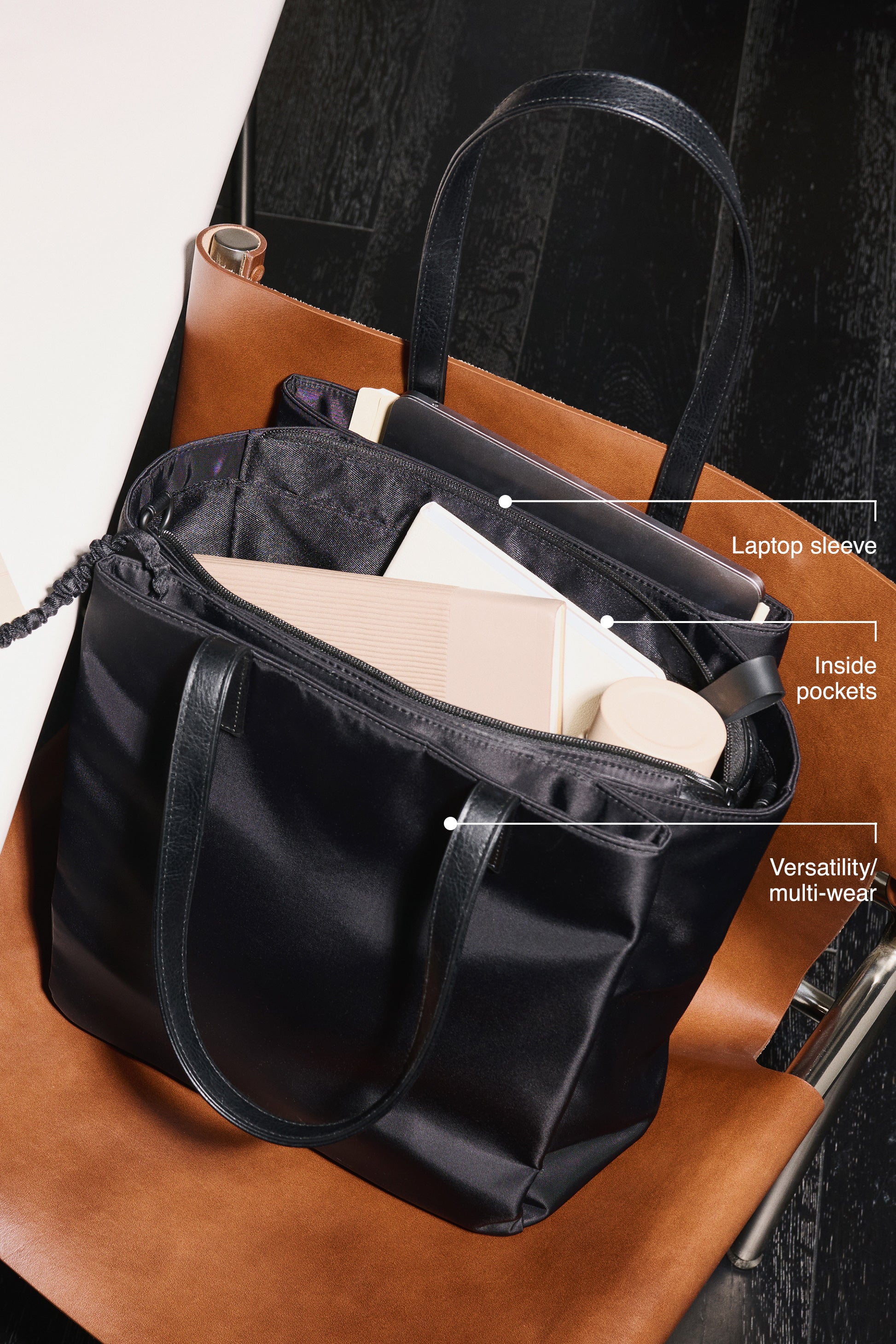 The Commuter Tote in Black