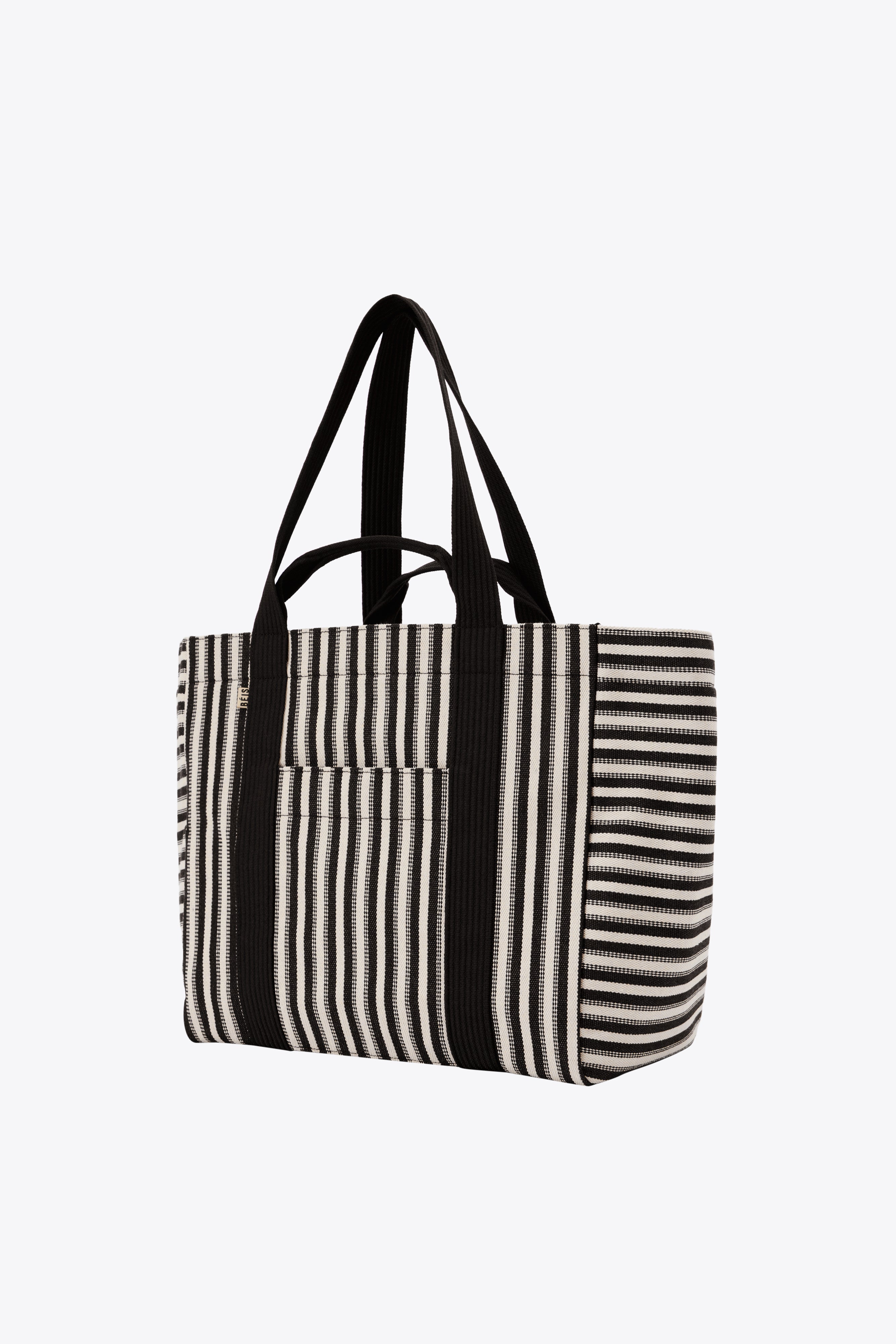 The Vacation Tote in Black Stripe