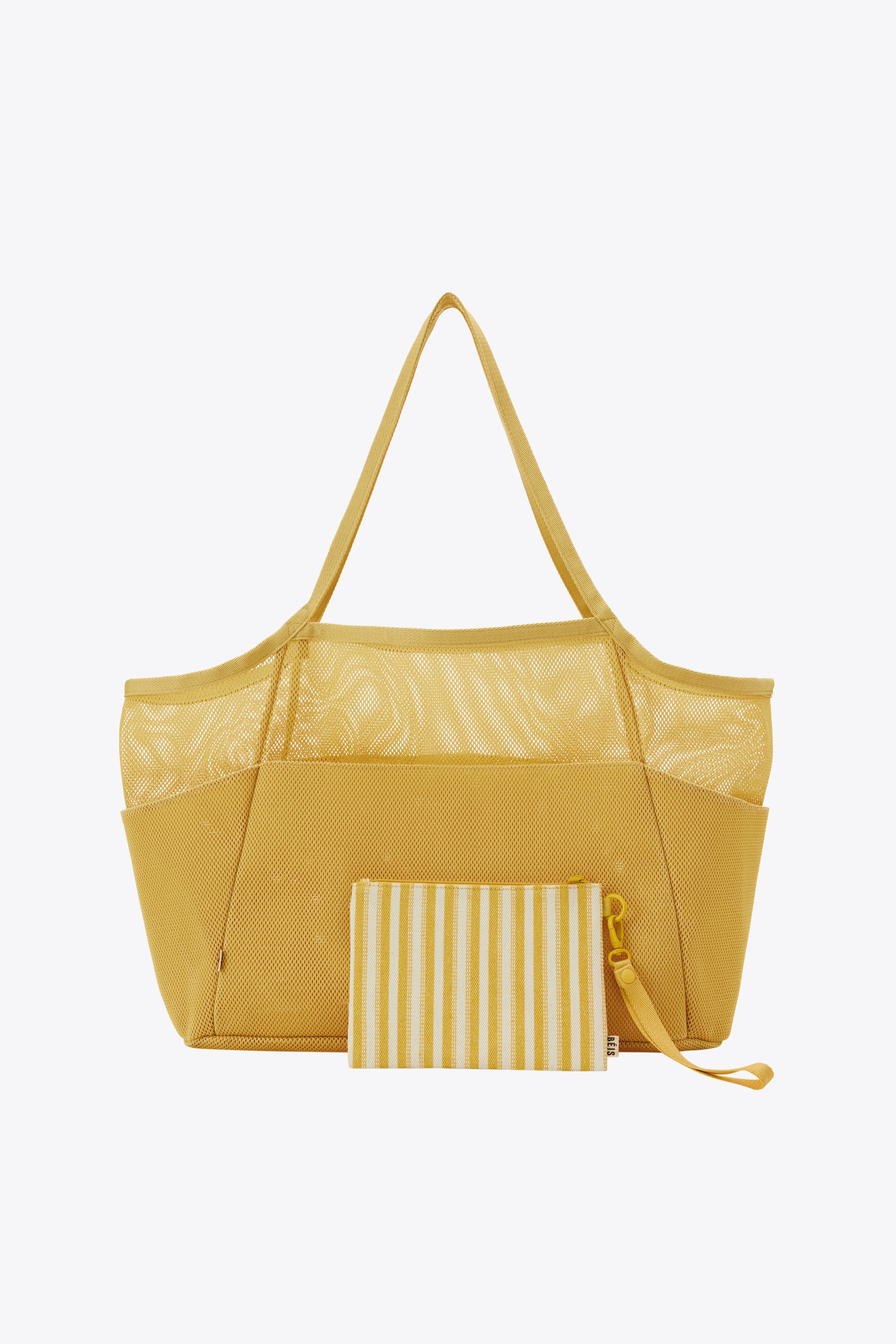 The Mesh Beach Tote in Honey