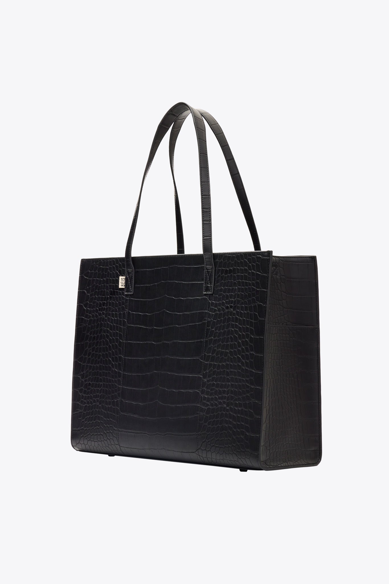 Resale The Large Work Tote in Black Croc