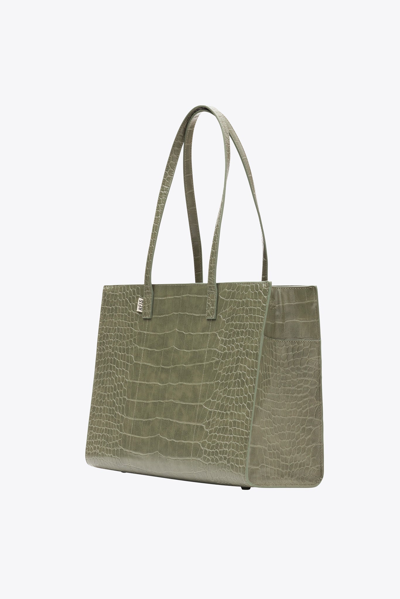 Resale The Work Tote in Olive Croc