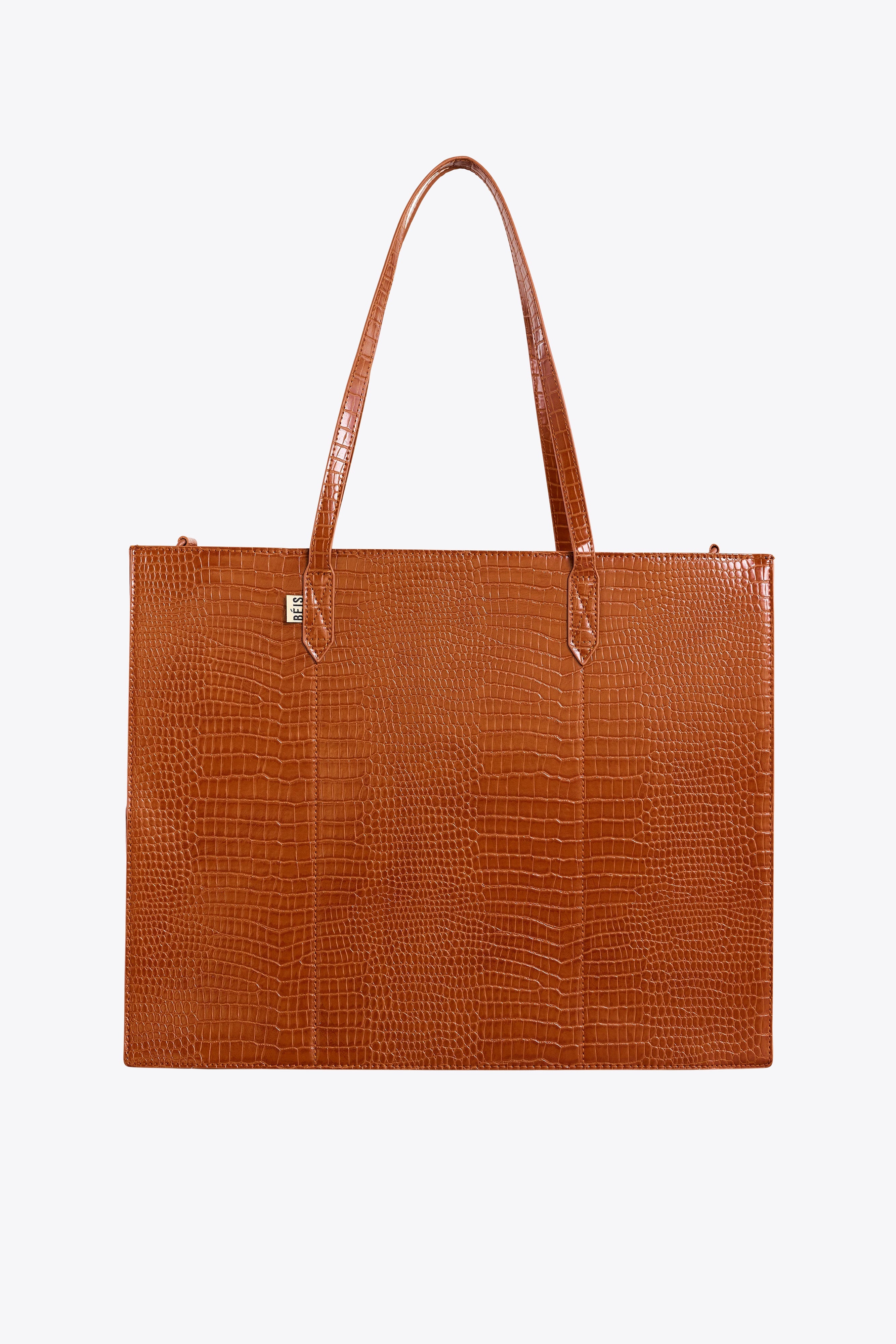 Resale The Large Work Tote in Cognac Croc