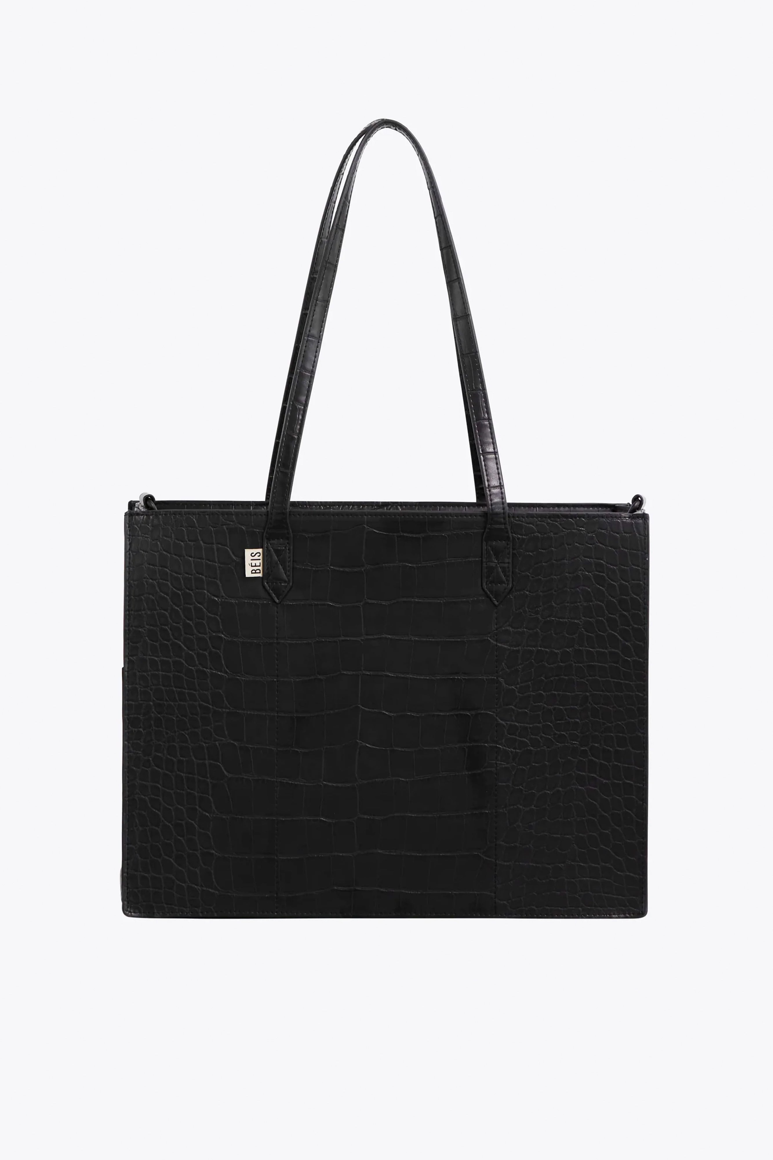 Resale The Large Work Tote in Black Croc